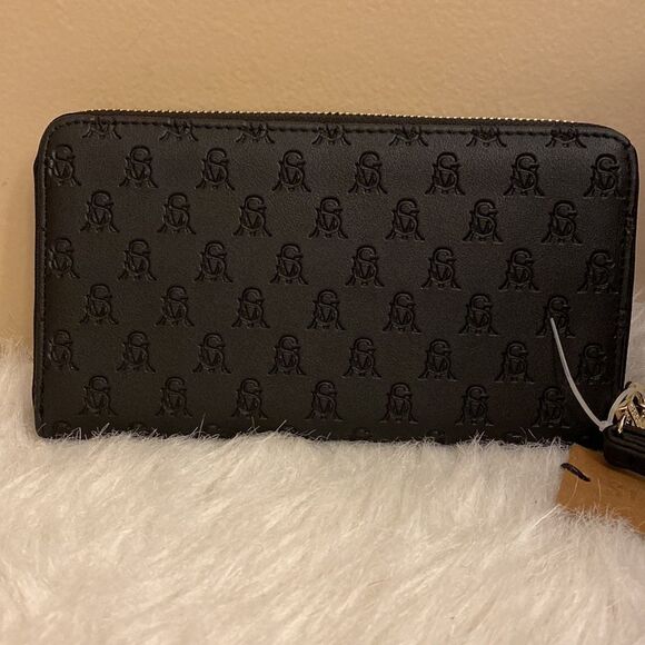 NWT Steve Madden Bzip-lo Signature Logo Zip Around
Wristlet Wallet - Black - Picture 5 of 9